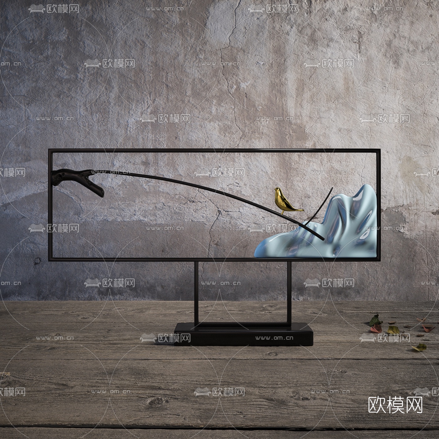 新中式艺术品摆件3d模型