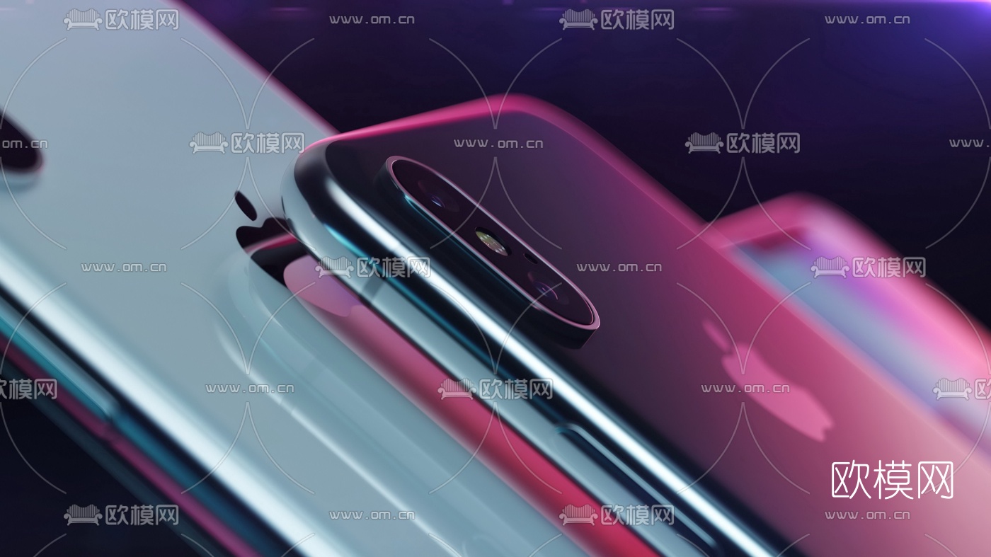 现代苹果手机3d模型