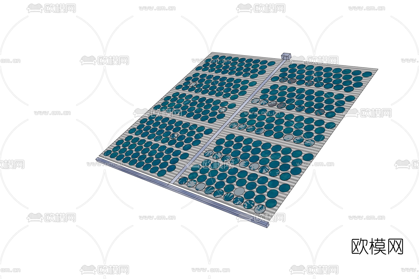 现代太阳能板免费su模型下载
