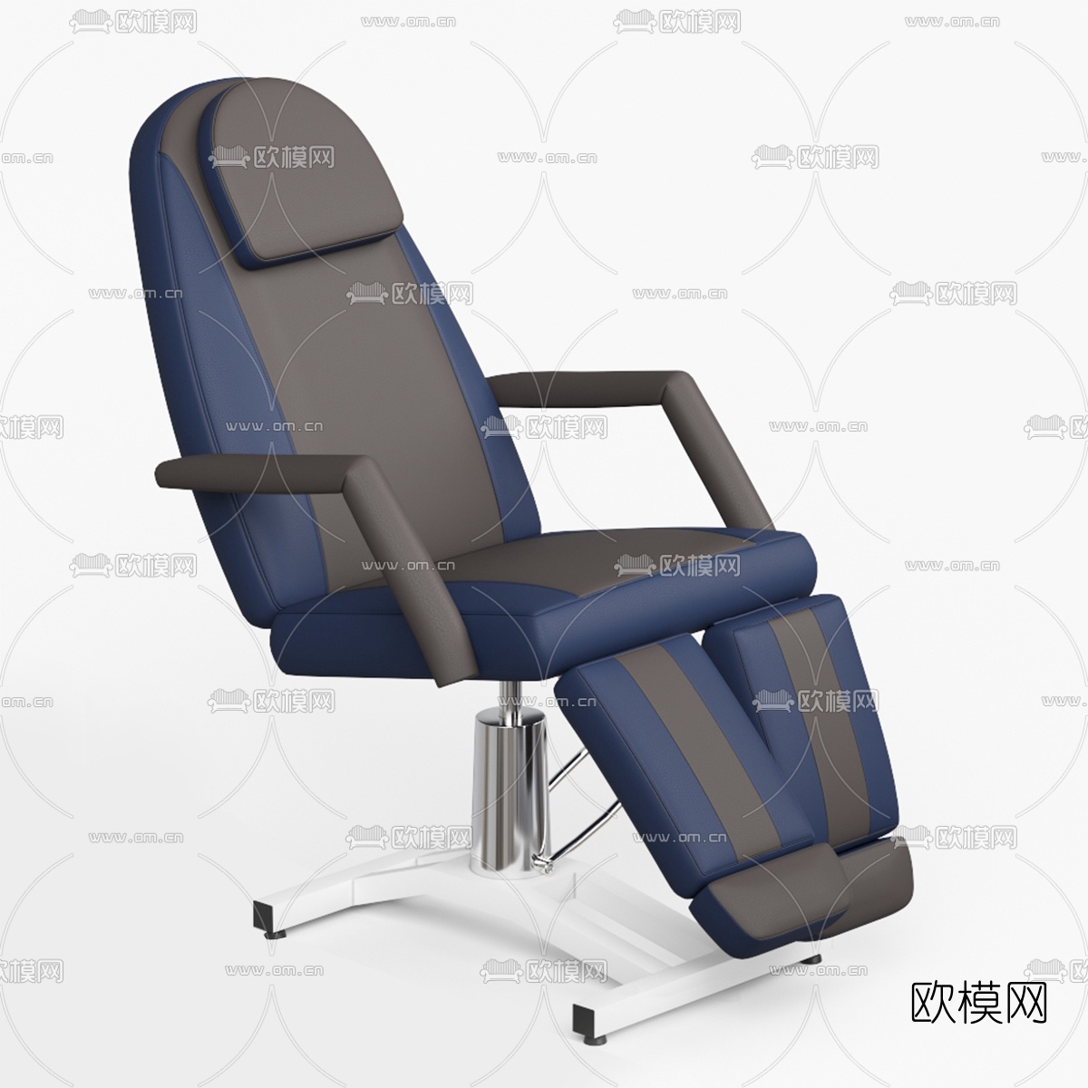 现代皮革理发椅3d模型下载