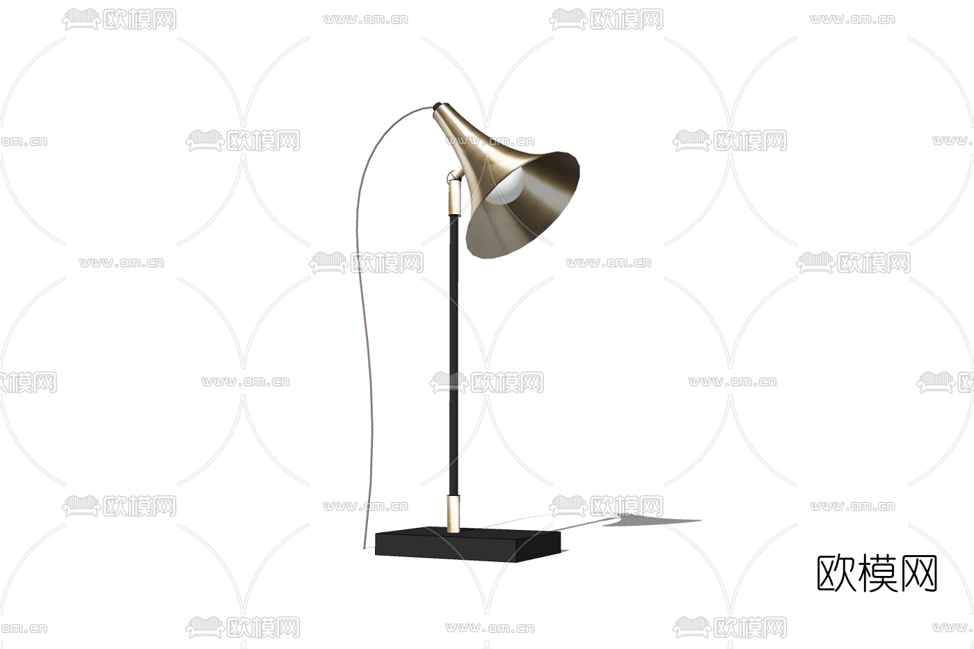 现代金属台灯免费su模型下载