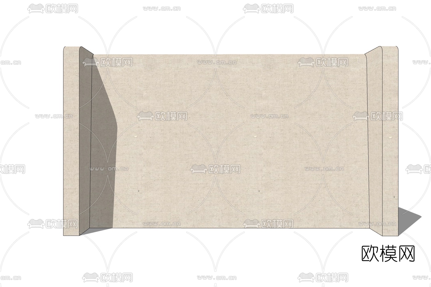 现代布艺软包免费su模型下载