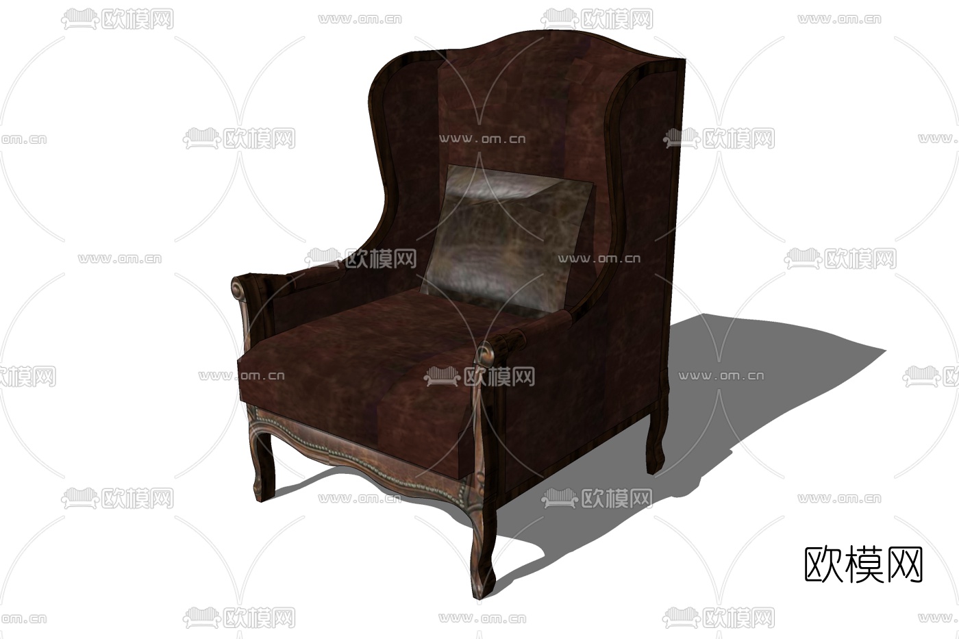 简欧单人沙发免费su模型下载