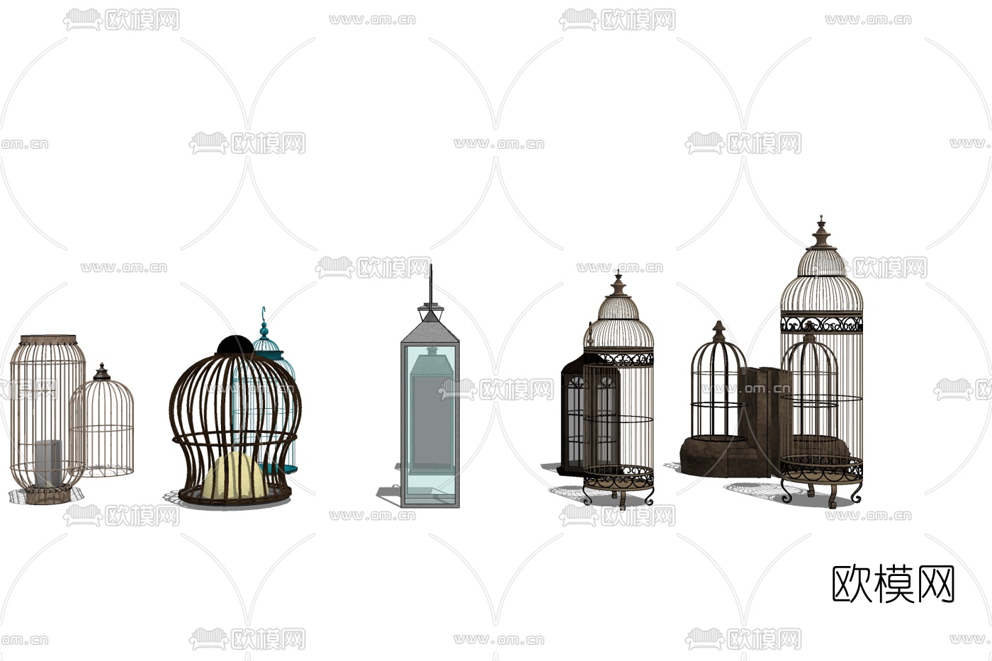 新中式装饰品免费su模型下载