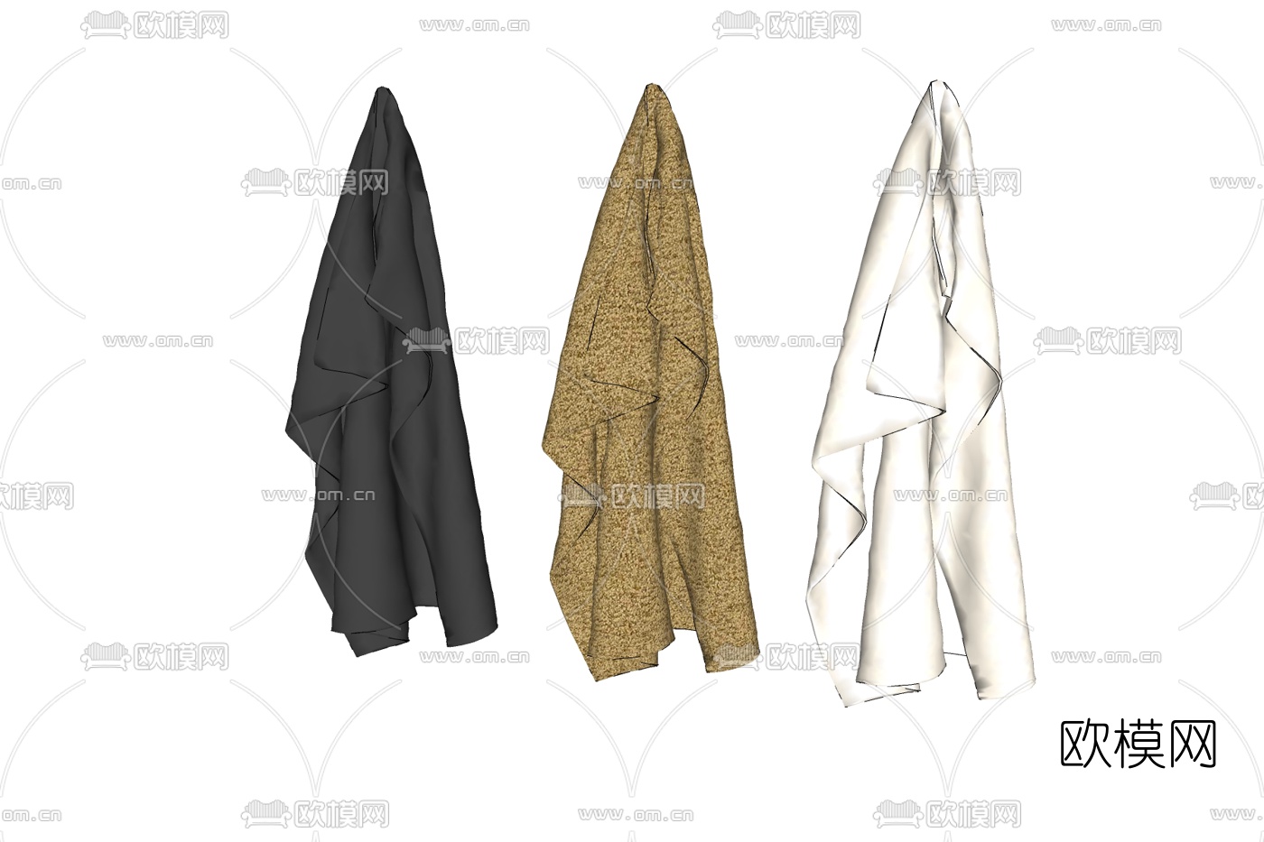 现代衣服服饰免费su模型下载