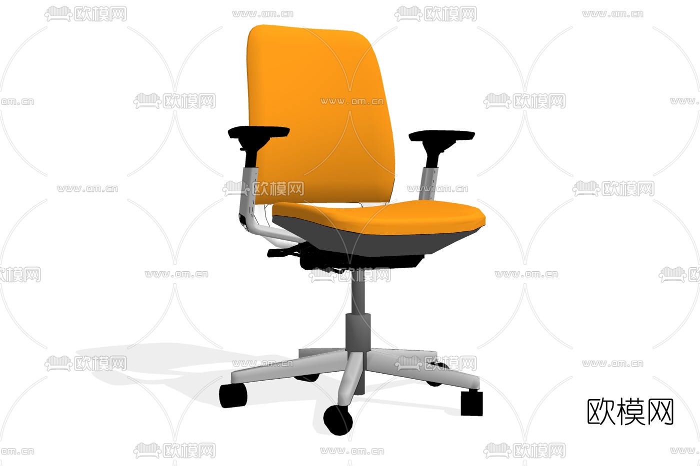 现代布艺办公椅免费su模型下载