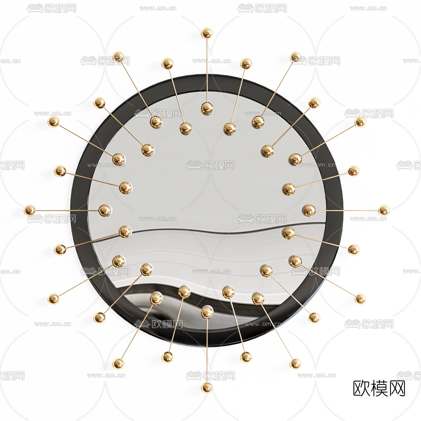 现代金属挂件3d模型