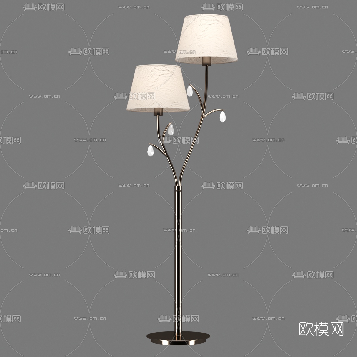 美式铁艺落地灯免费3d模型下载_ID10185048_3dmax免费模型-欧模网