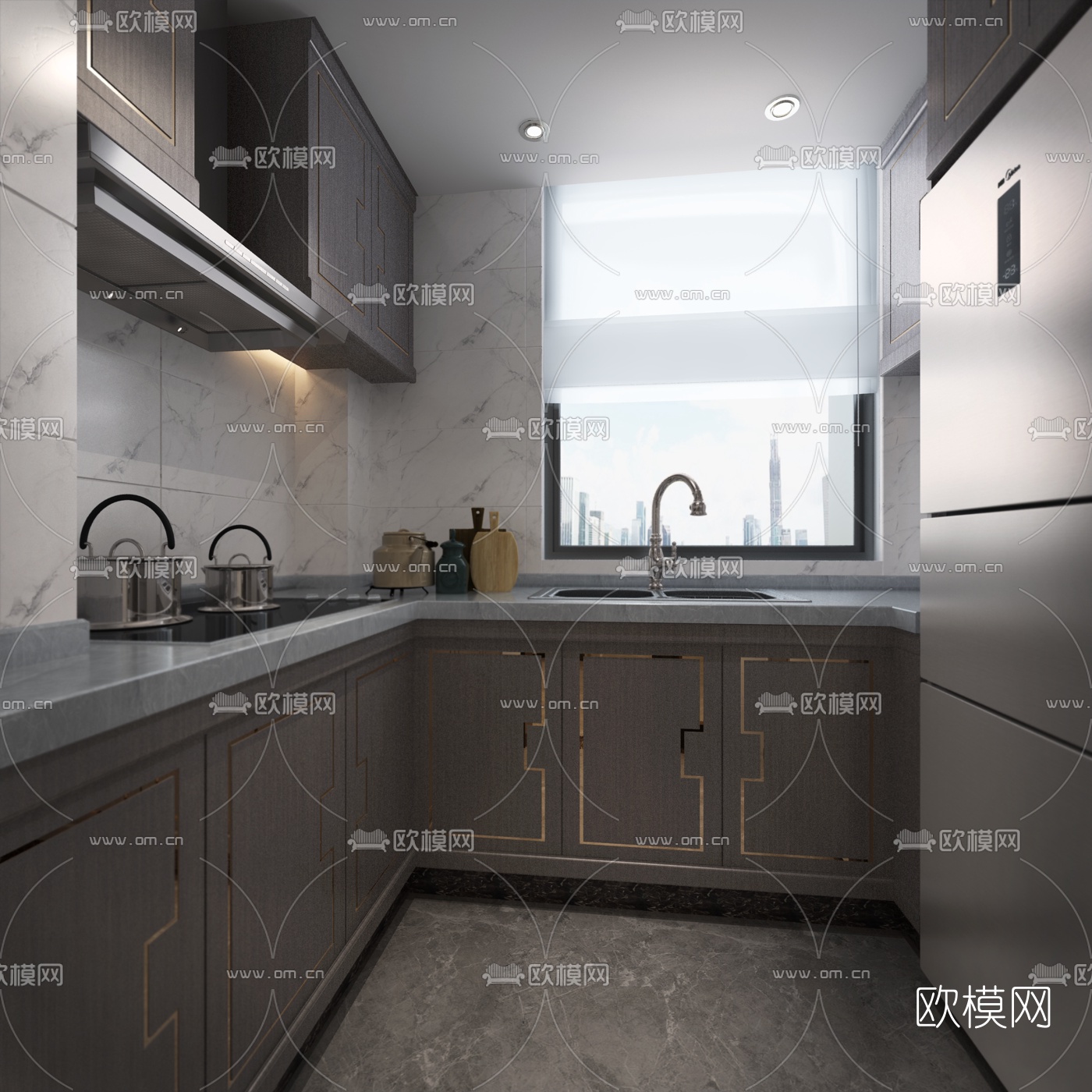 新中式样板间免费3d模型