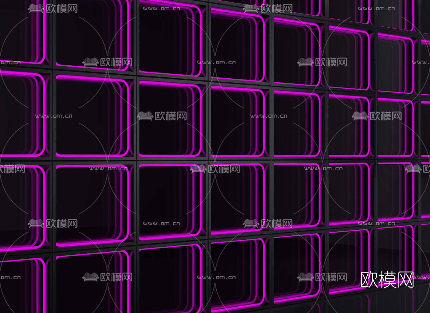 现代玻璃背景墙3d模型