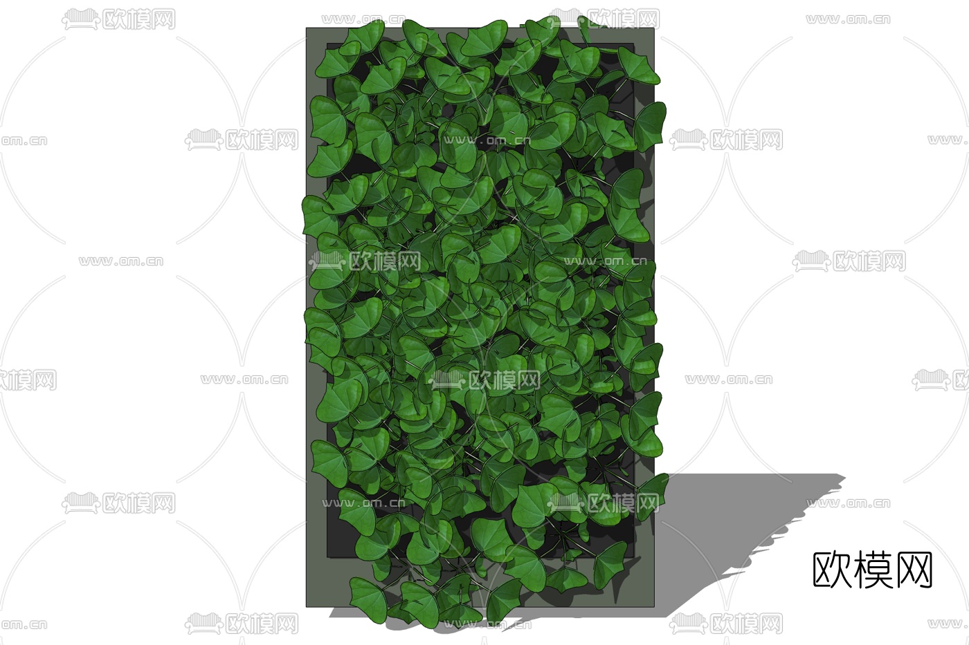 现代植物墙免费su模型下载