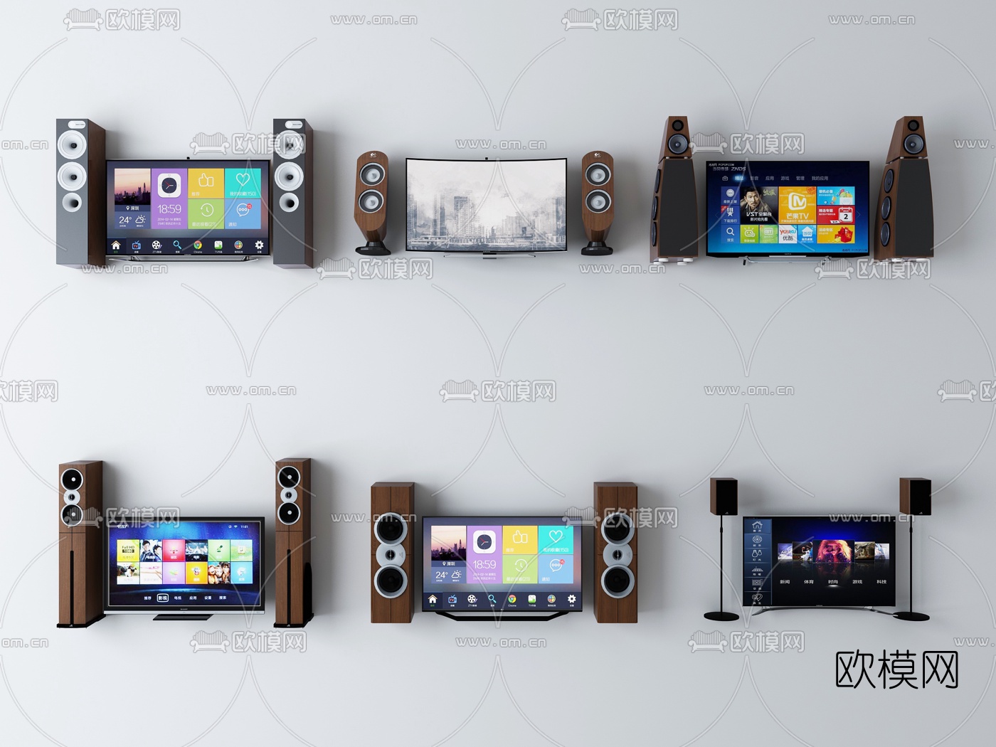 现代音响设备3d模型
