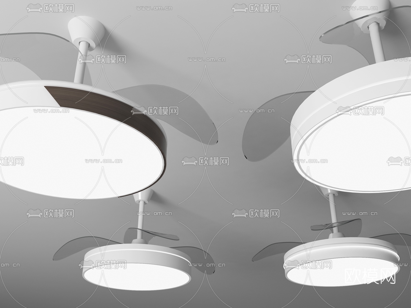 北欧风扇灯吊扇灯3d模型