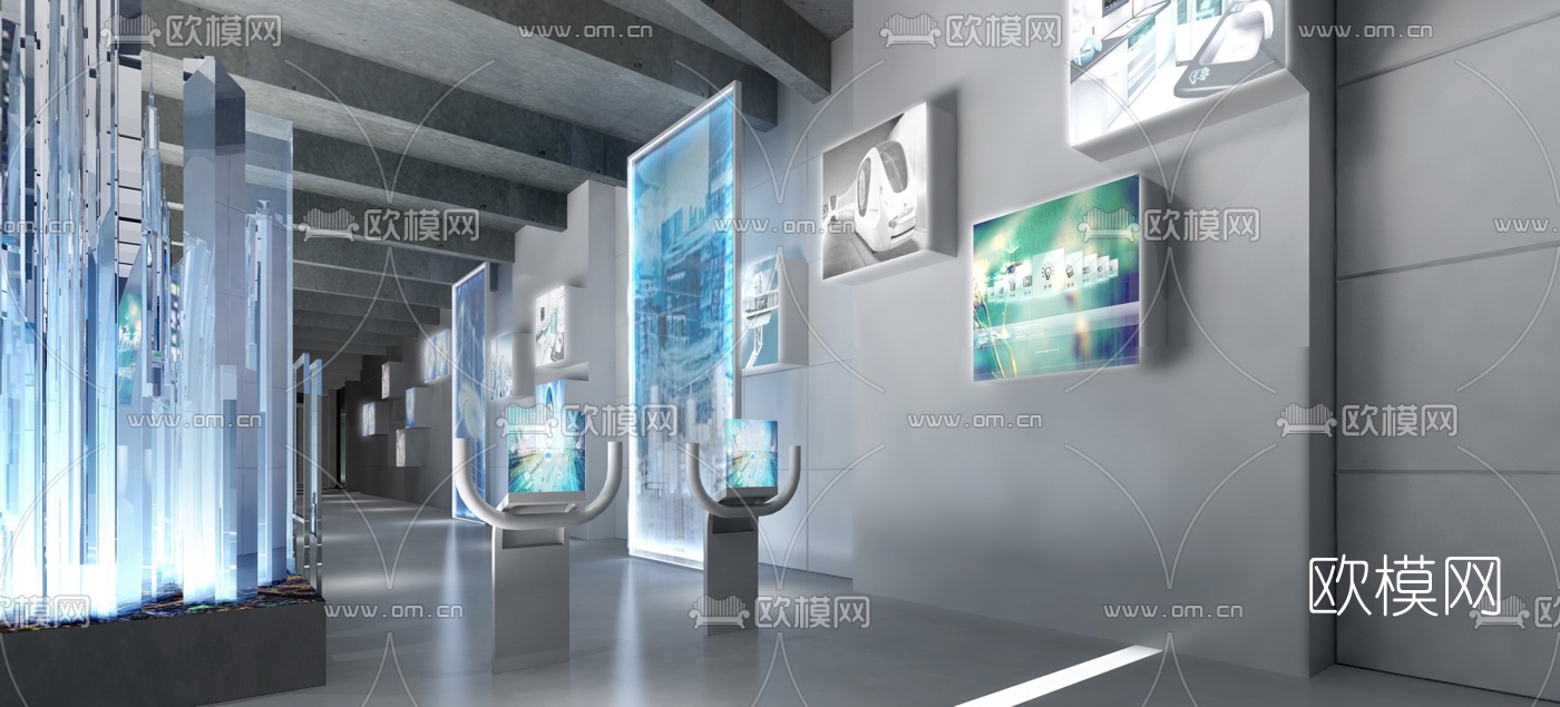 现代科技展厅3d模型