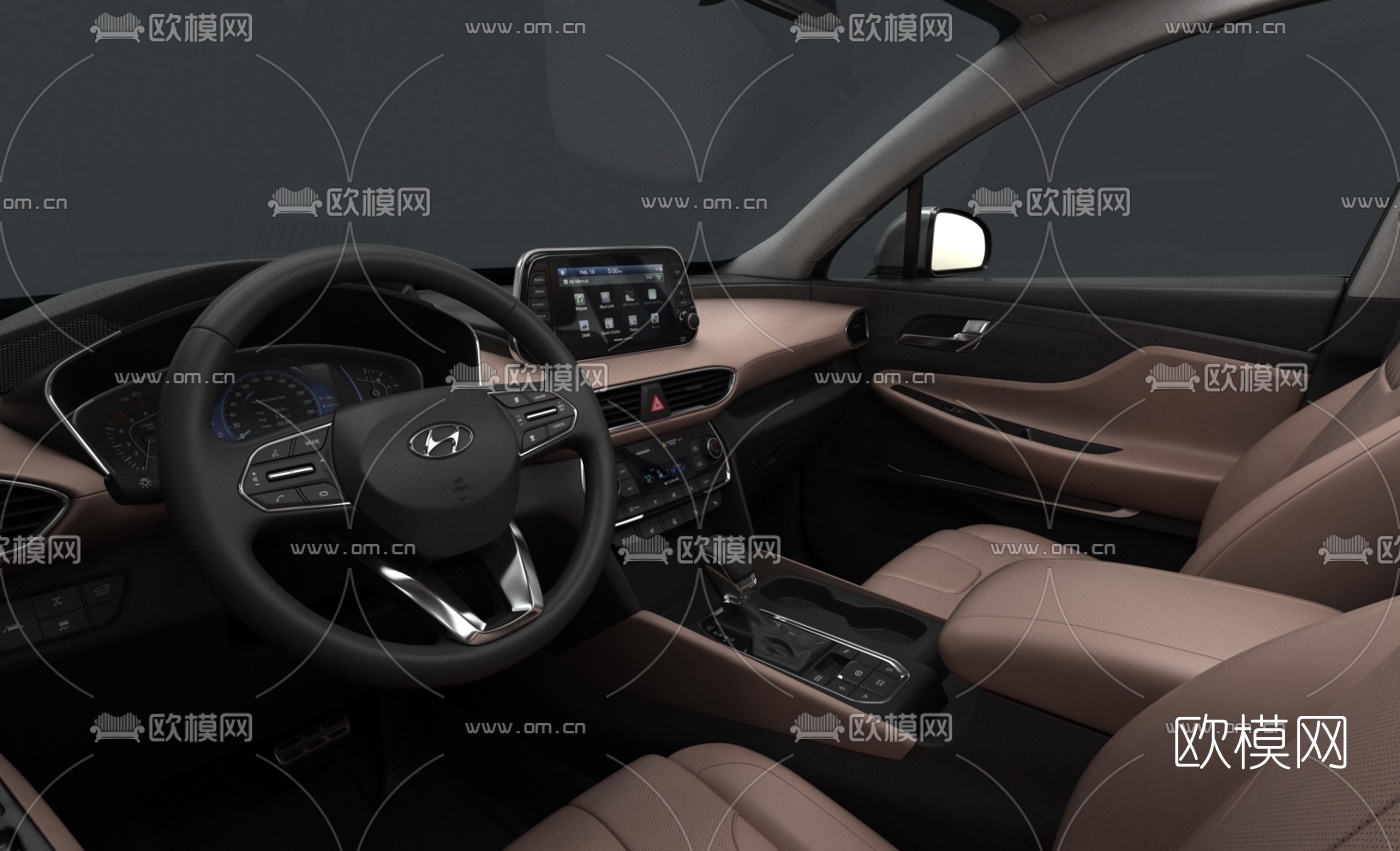 现代圣达菲汽车3d模型