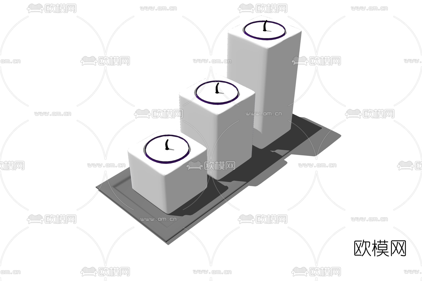现代烛台灯免费su模型