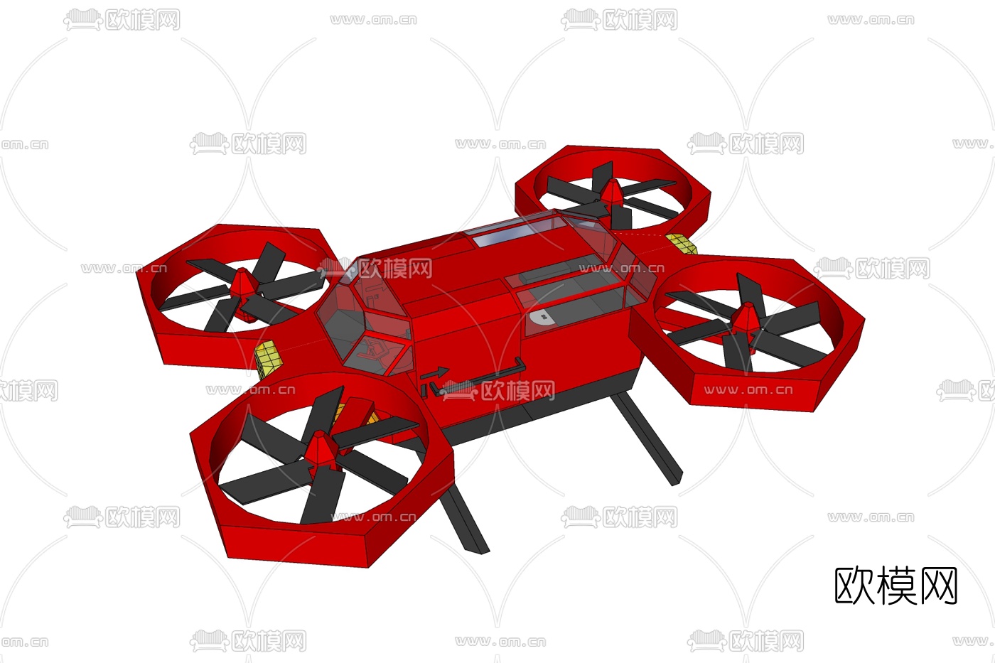 现代战斗无人机免费su模型下载
