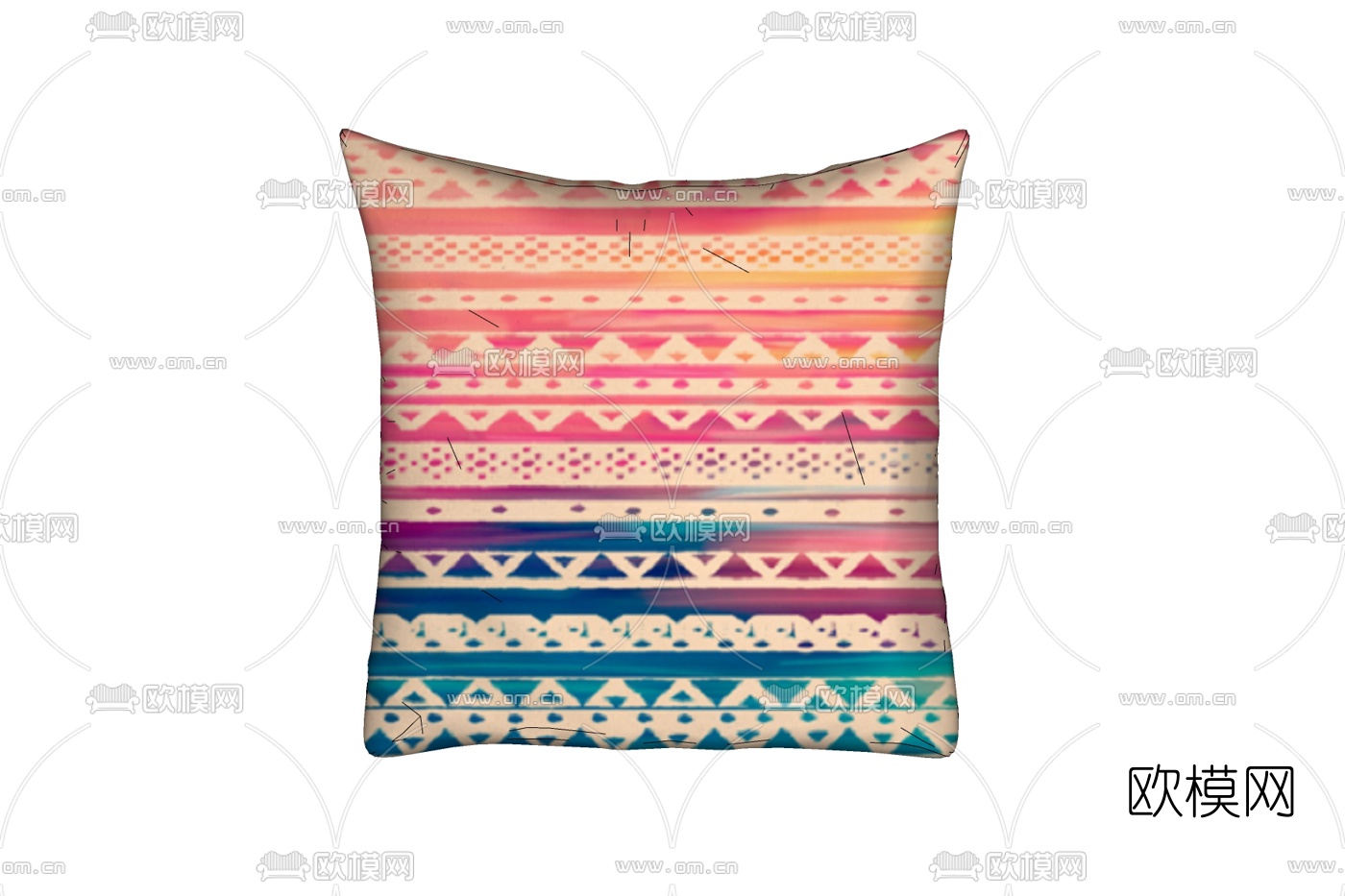 现代布艺条形抱枕免费su模型下载