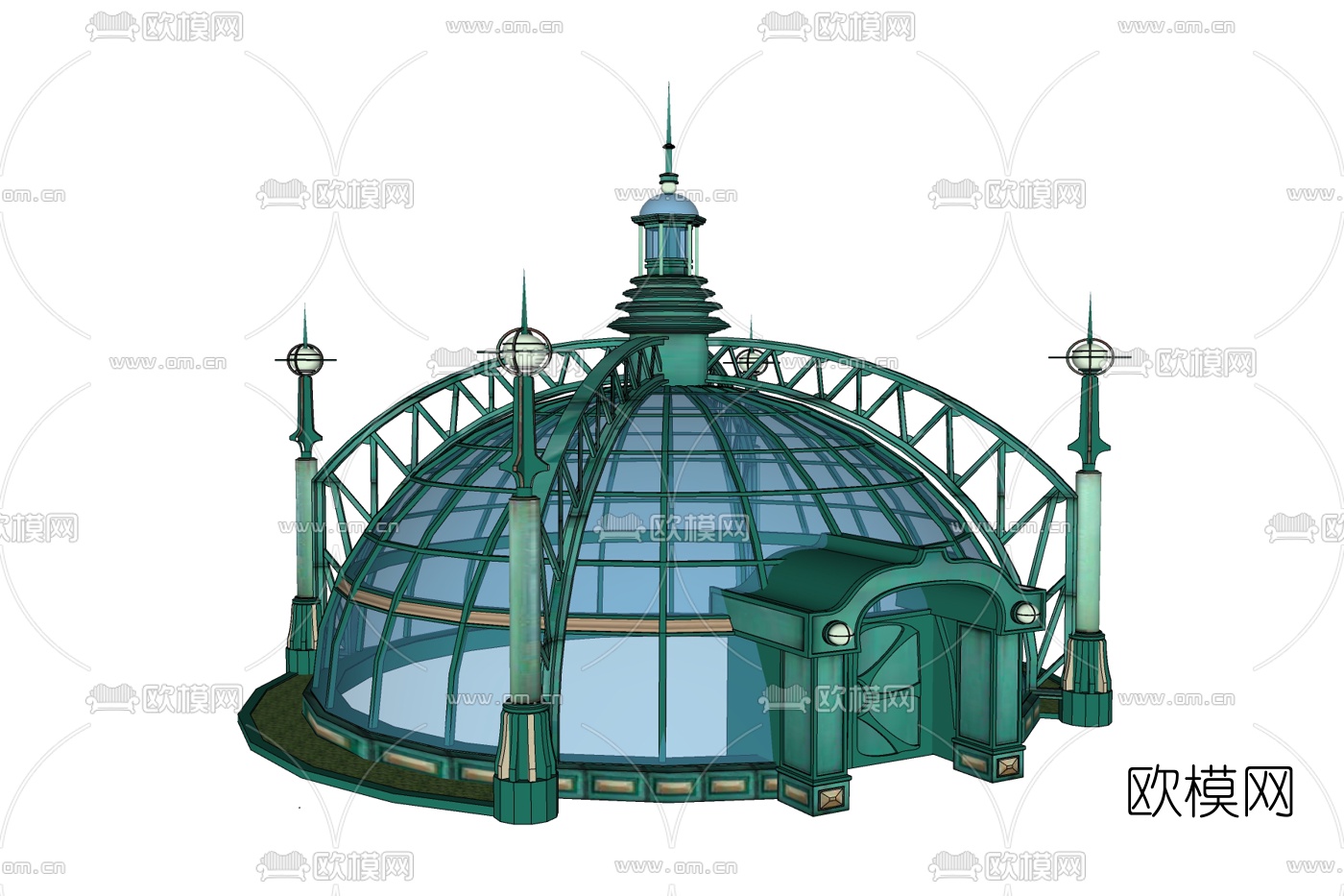 工业风观测站免费su模型下载