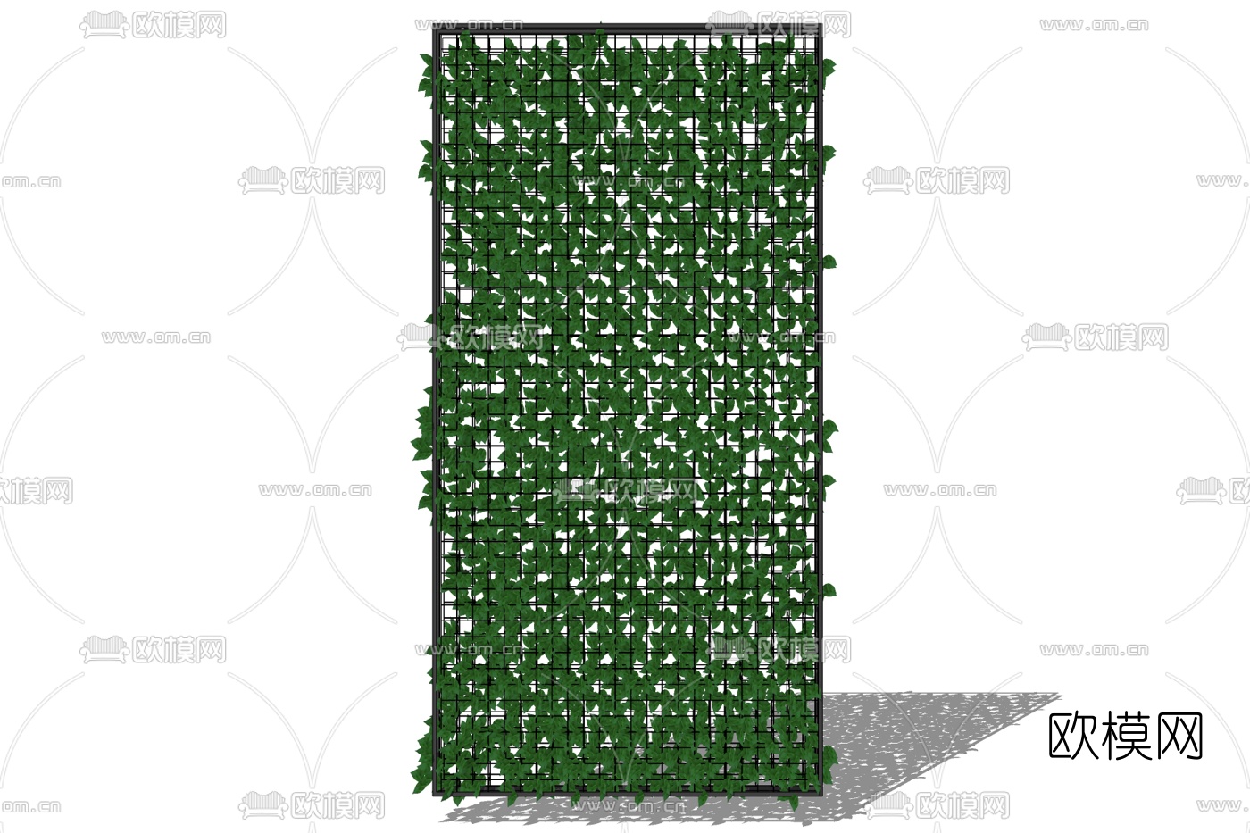 现代植物墙免费su模型下载