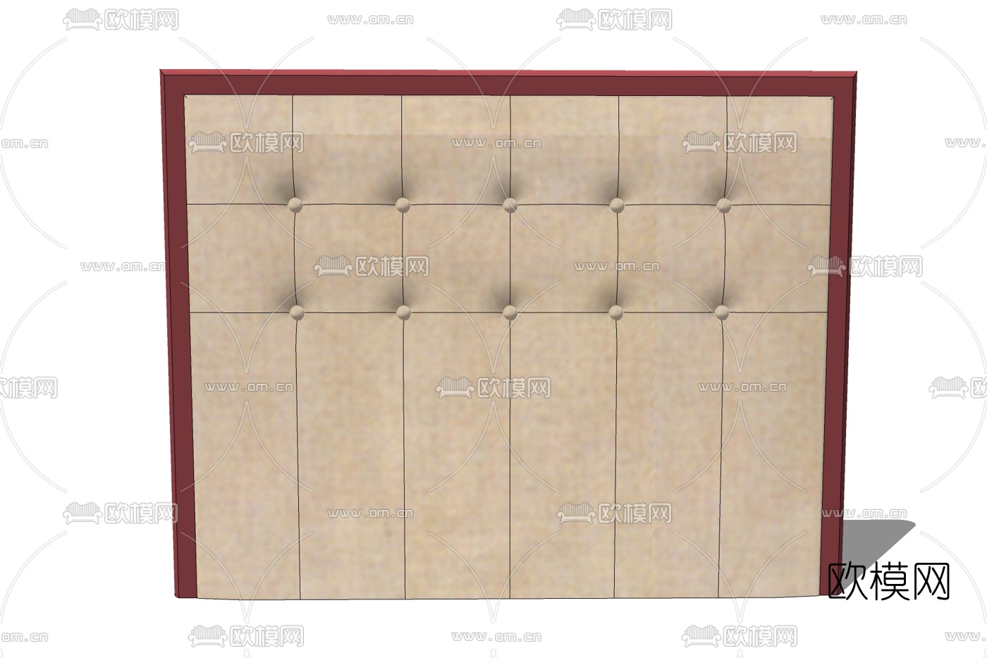 现代布艺软包免费su模型下载