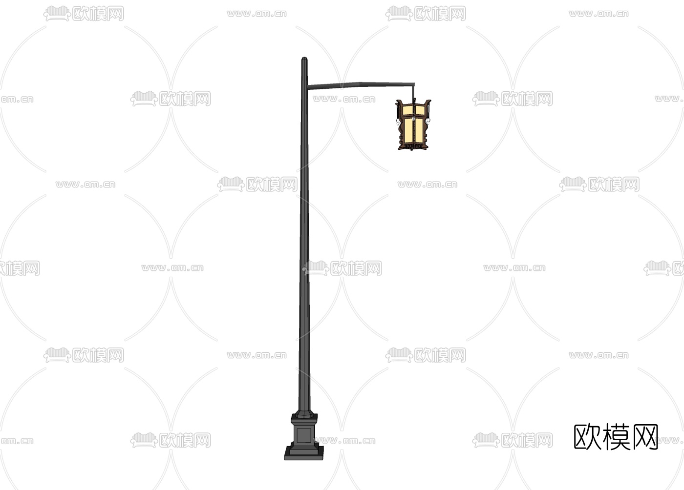 中式路灯免费su模型下载