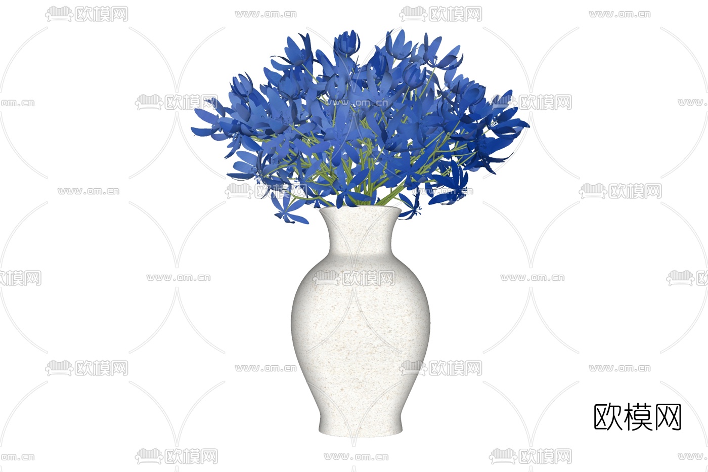 现代花卉花瓶免费su模型下载