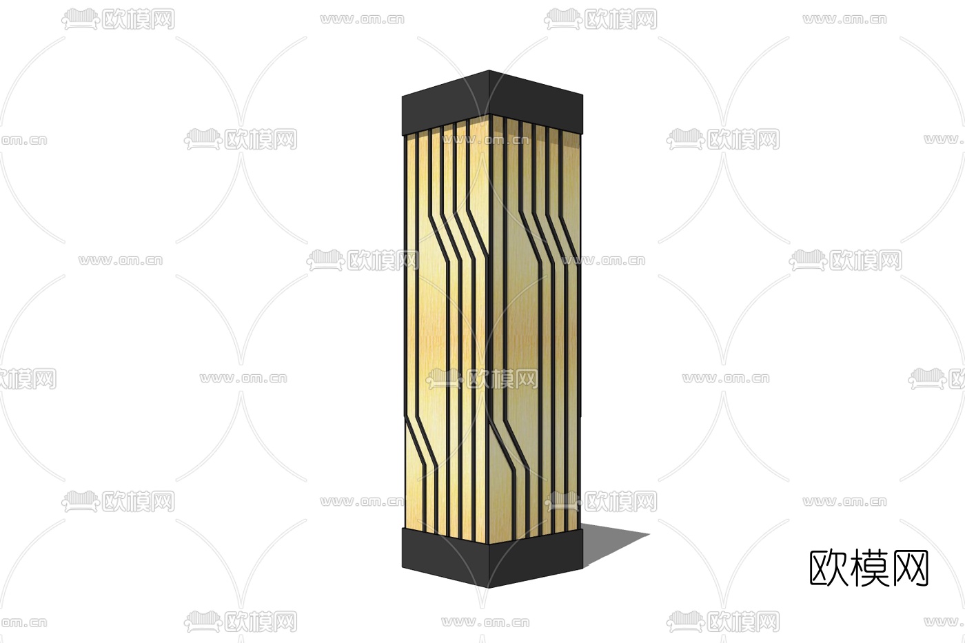 中式金属景观灯免费su模型下载