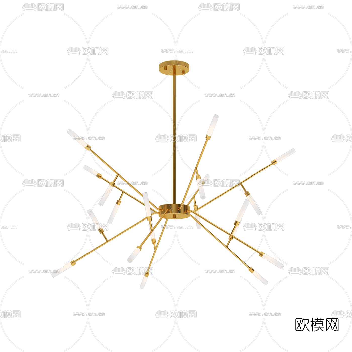 现代金属吊灯3d模型