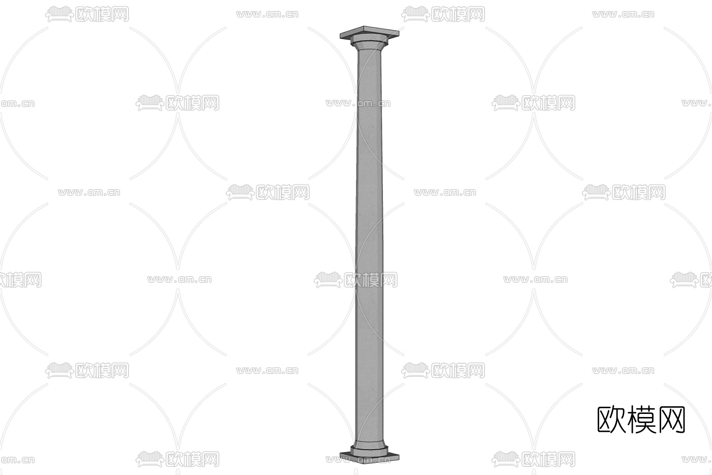 现代柱子免费su模型下载