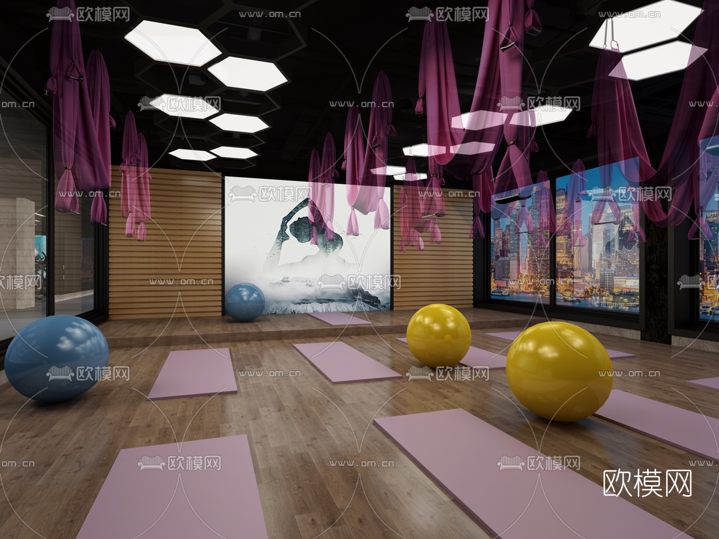 现代健身房3d模型下载（渲染图3）