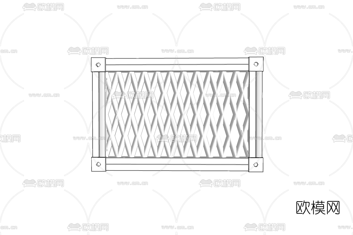 简欧石膏雕花免费su模型下载