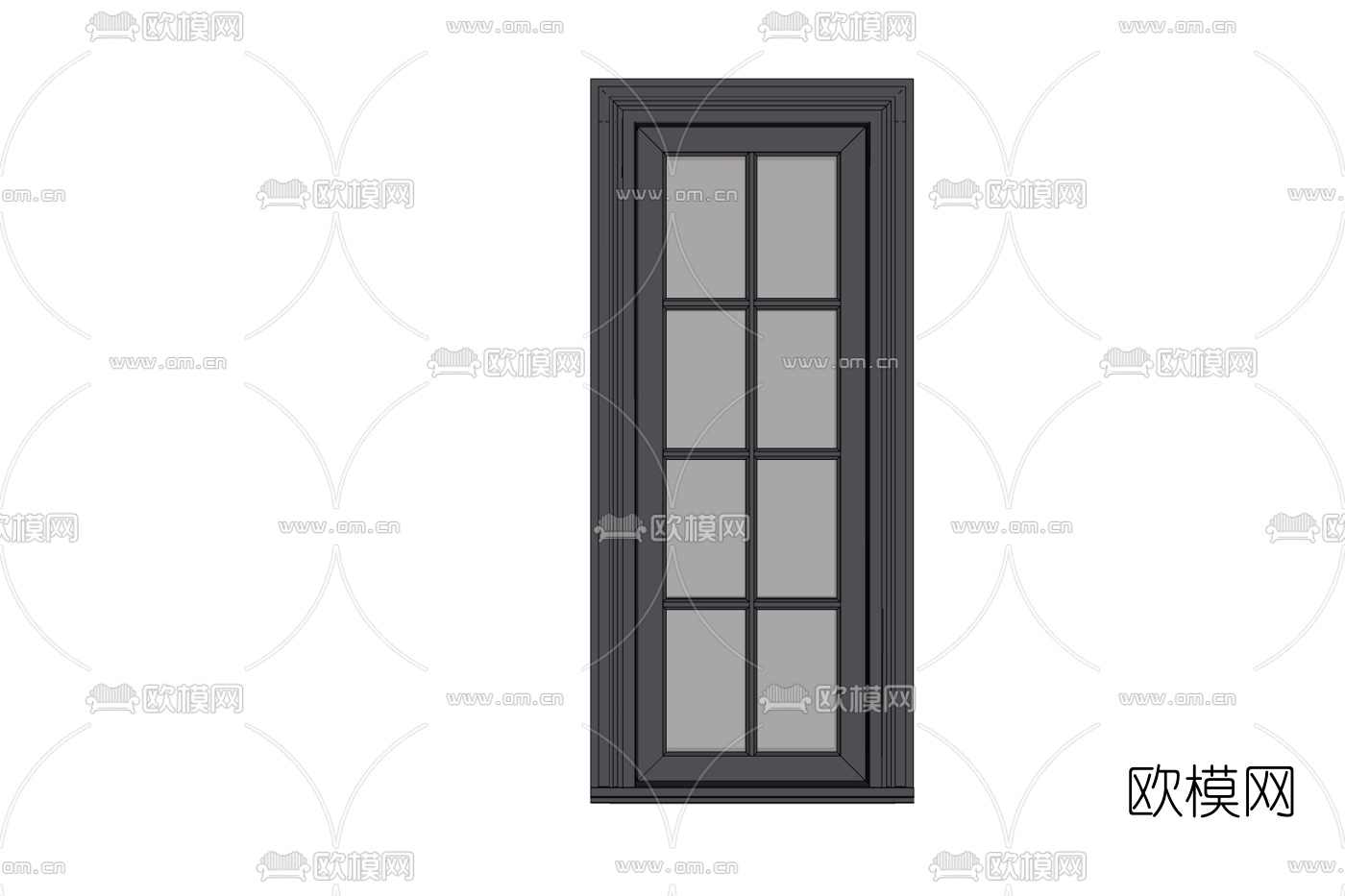 现代窗户免费su模型下载