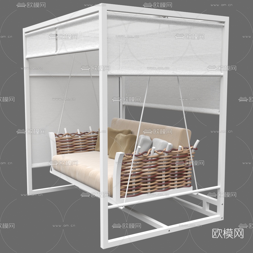 北欧金属摇椅3d模型