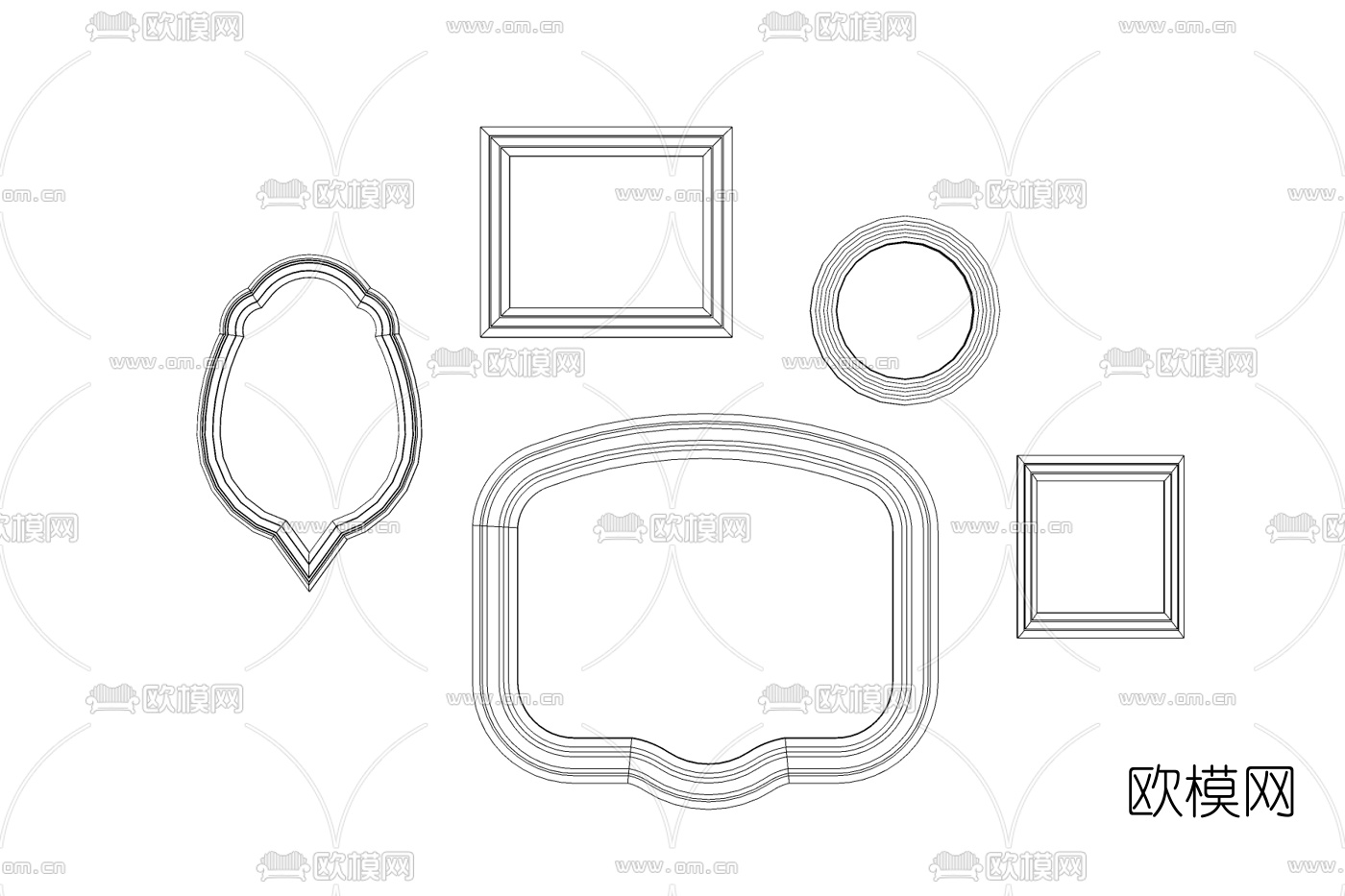 现代浴室镜子免费su模型下载