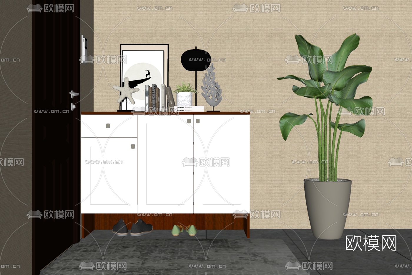 现代玄关免费su模型