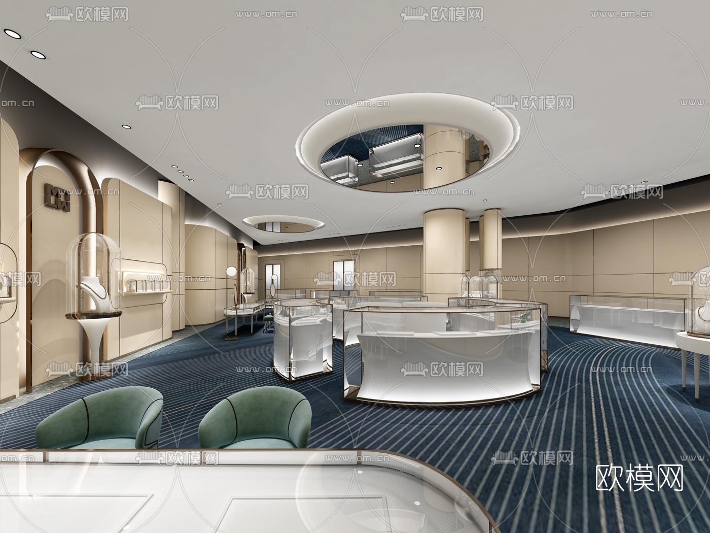 现代珠宝专卖店3d模型