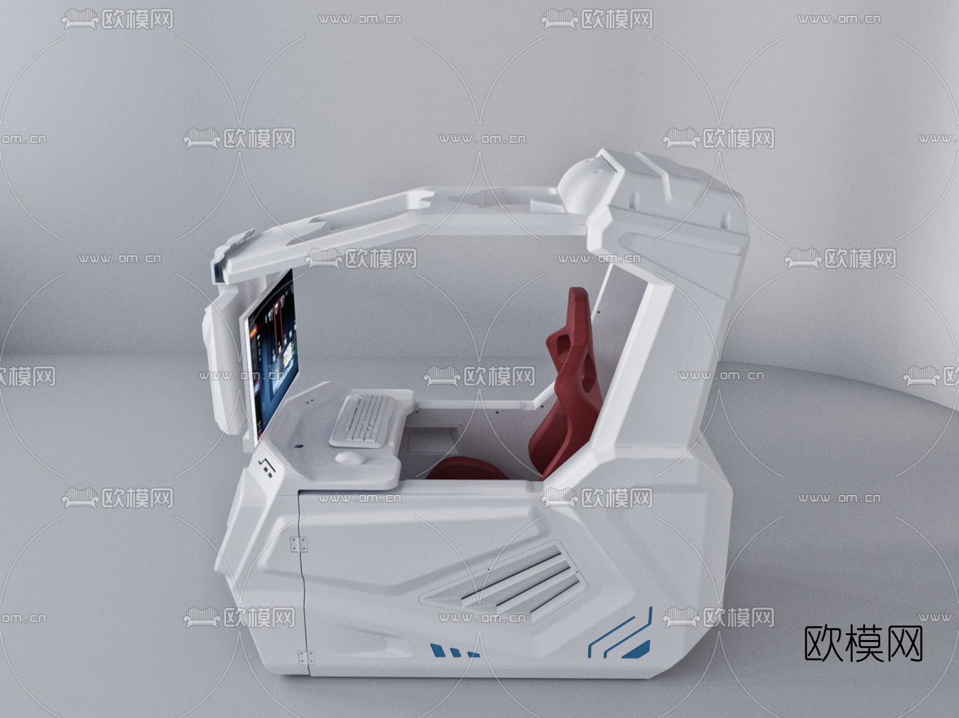 现代电竞游戏平台3d模型