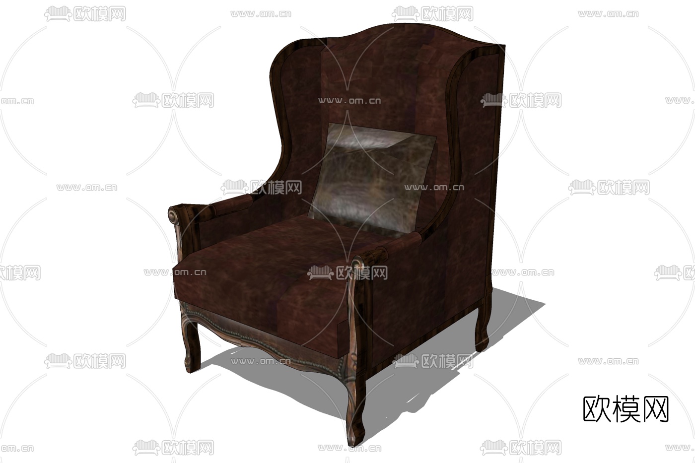 简欧单人沙发免费su模型下载