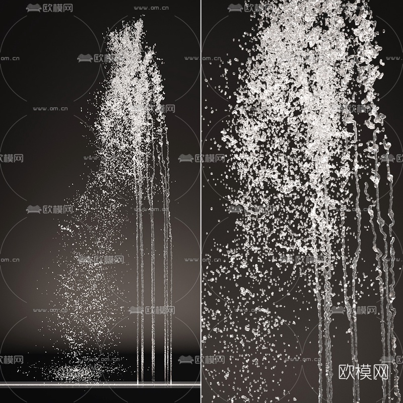 现代喷泉水景3d模型下载（渲染图4）