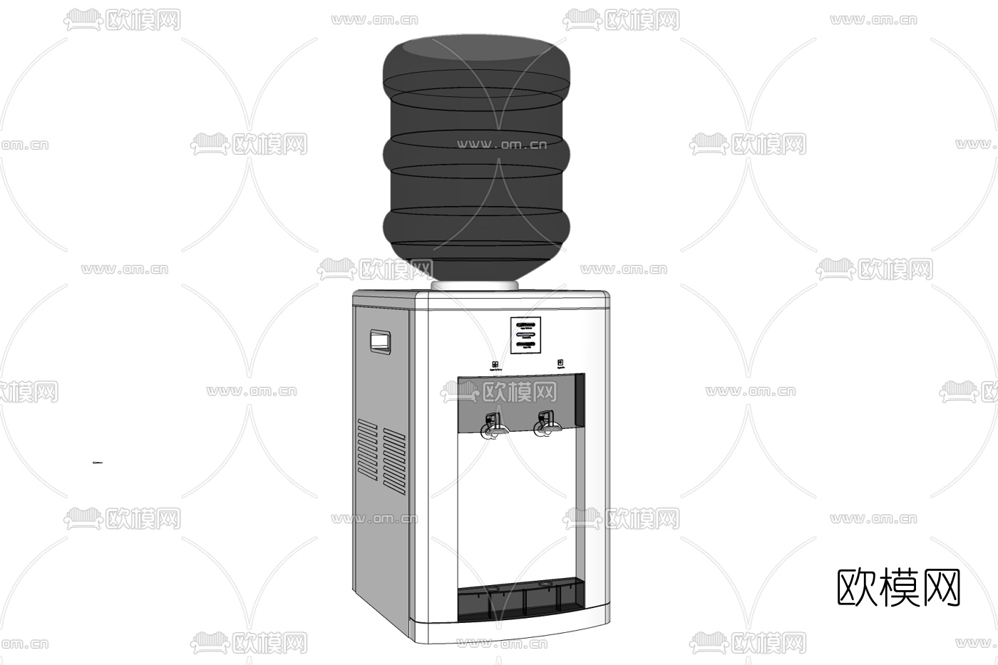 现代饮水机免费su模型下载