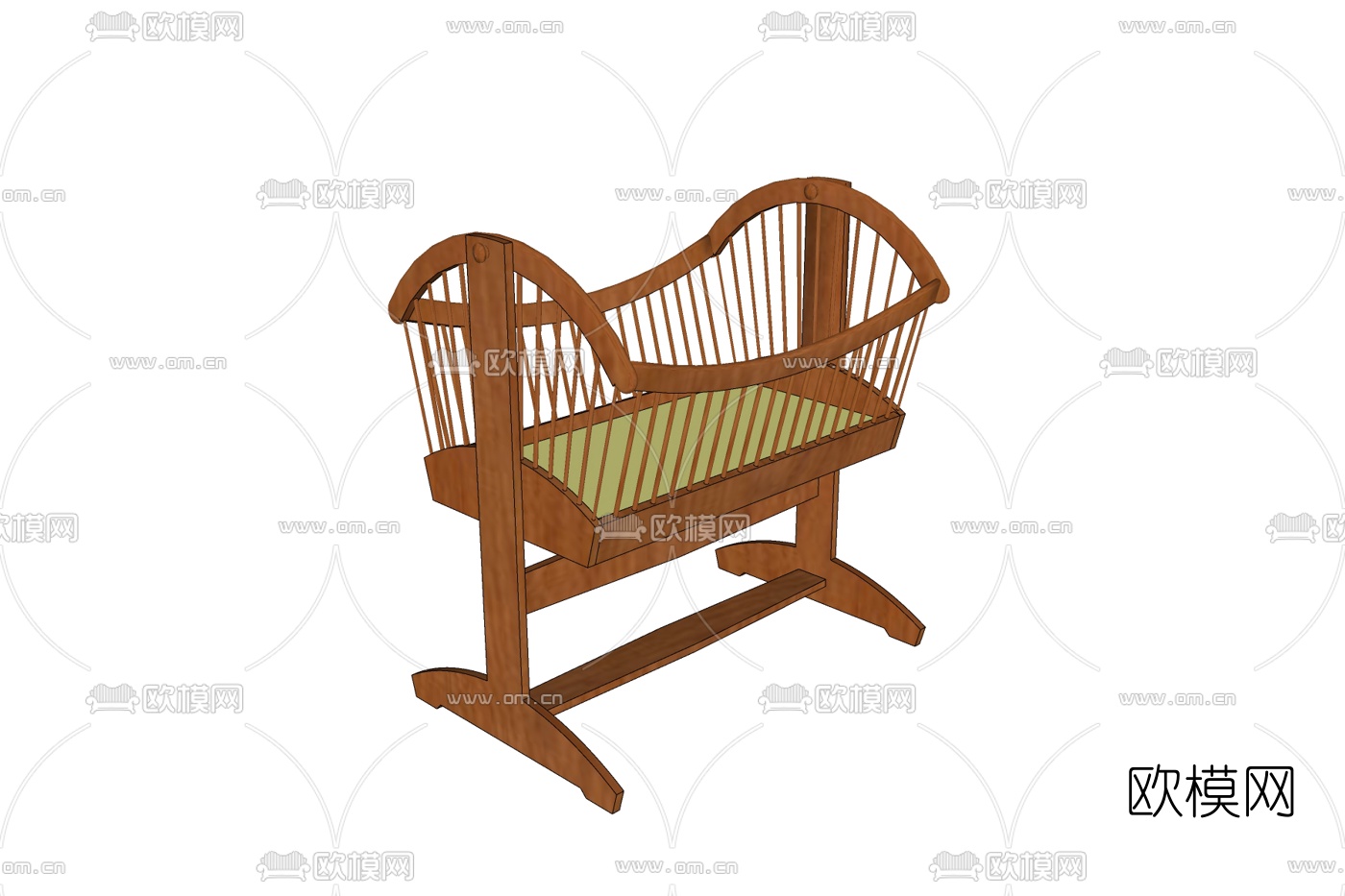 简欧儿童床免费su模型下载