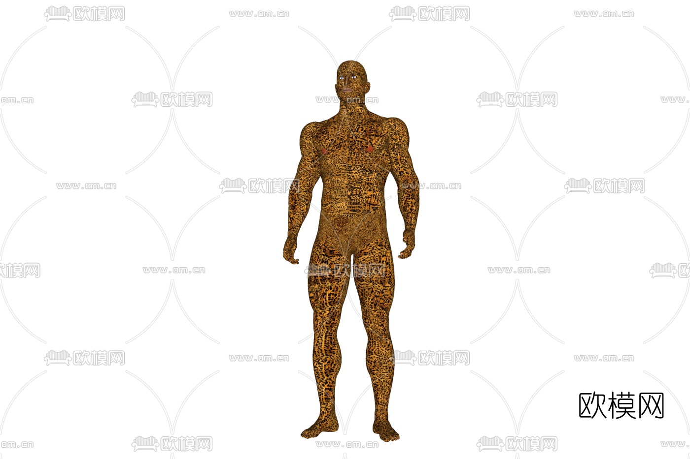 现代豹纹角色免费su模型下载