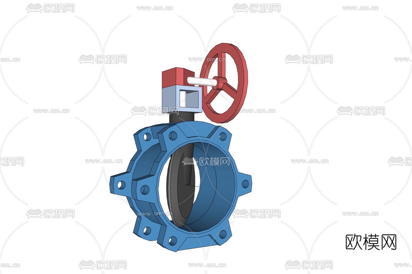 工业风水阀门免费su模型下载