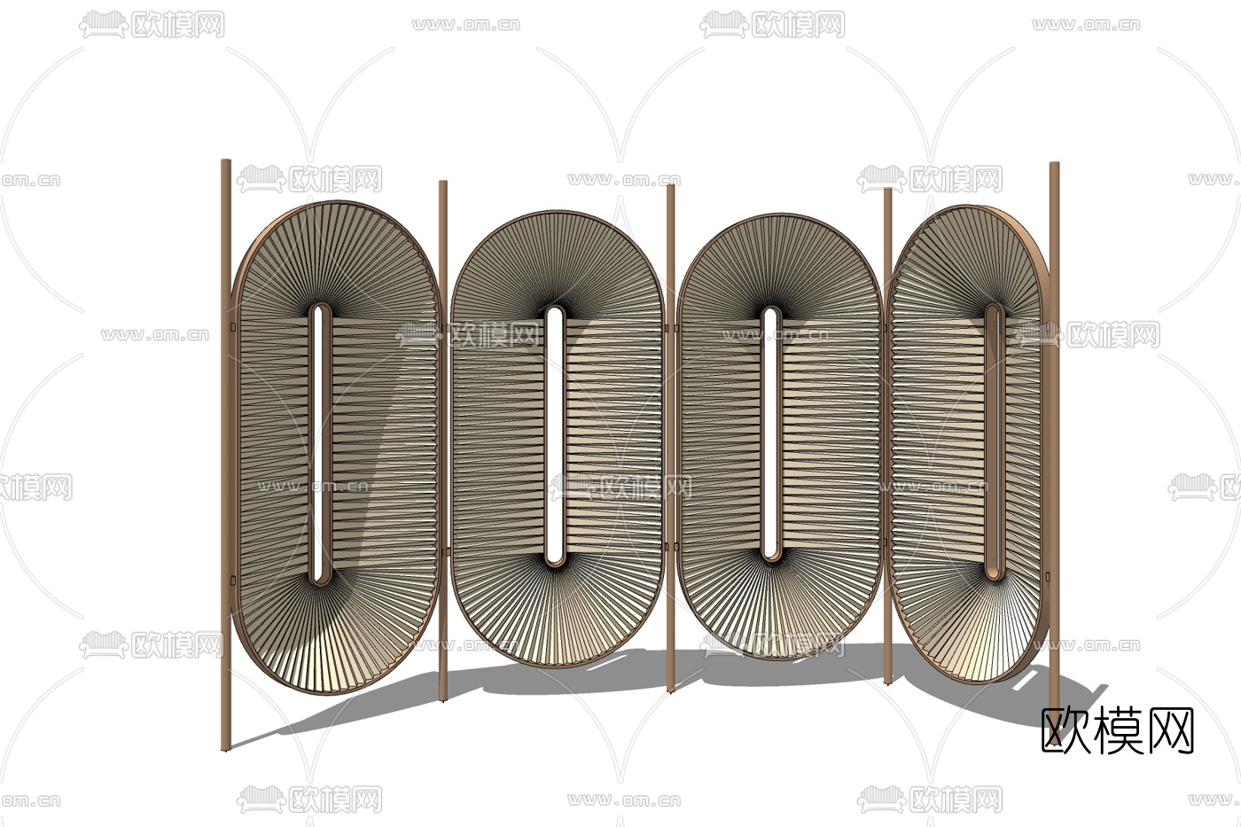 现代屏风免费su模型下载