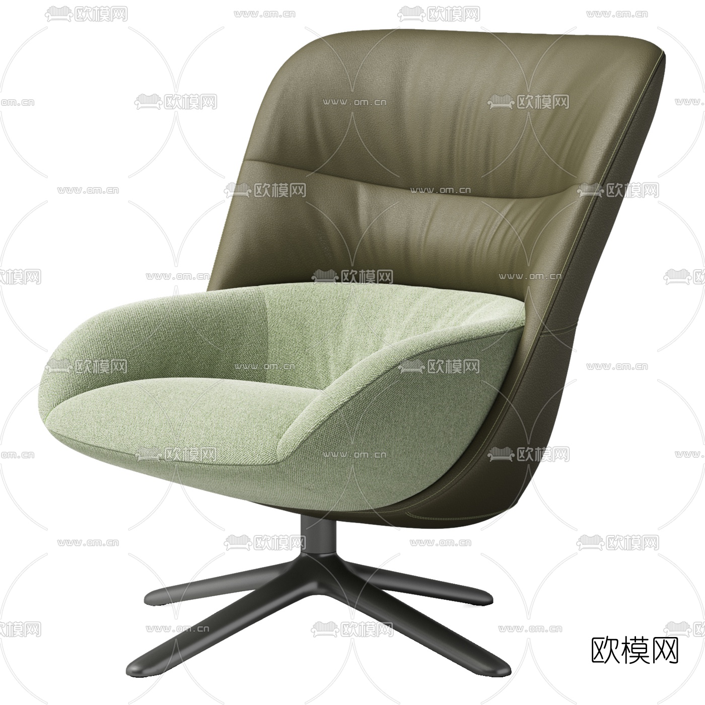 现代布艺办公椅3d模型