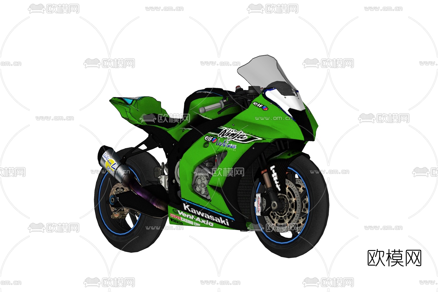 现代摩托车免费su模型下载