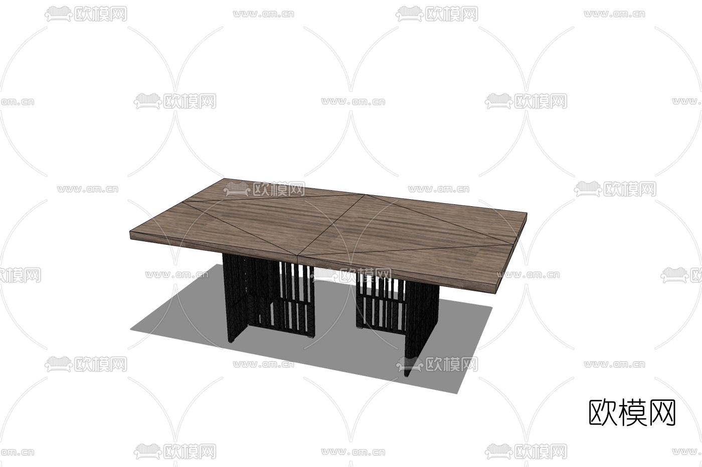 新中式茶几免费su模型下载_ID10033793_sketchup模型下载-欧模网