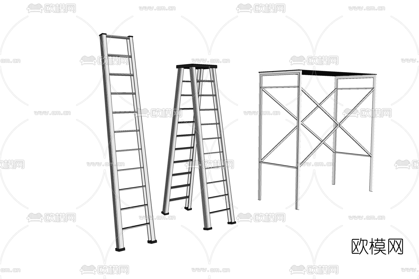 现代梯子组合免费su模型下载
