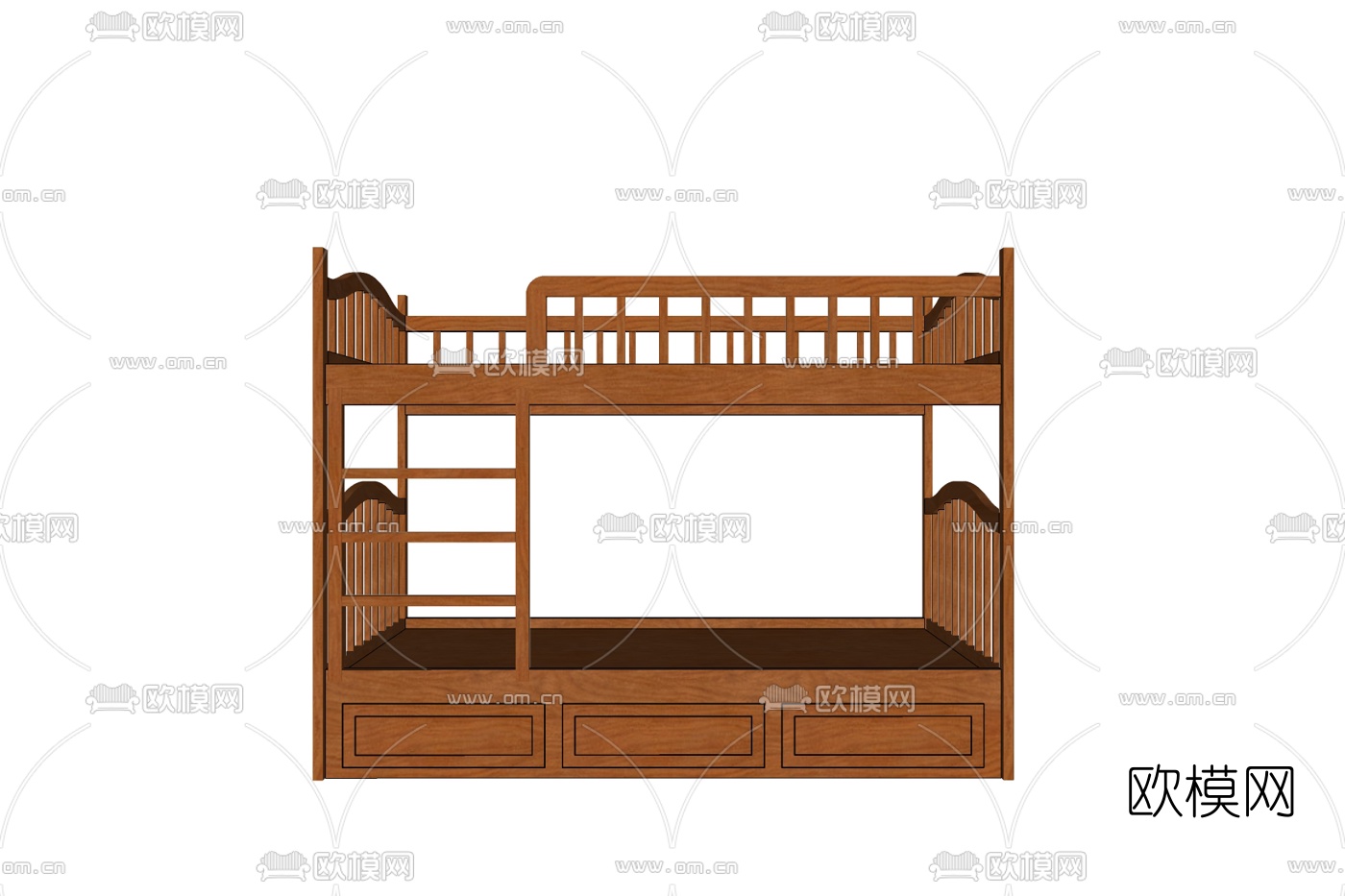 简欧儿童床免费su模型下载